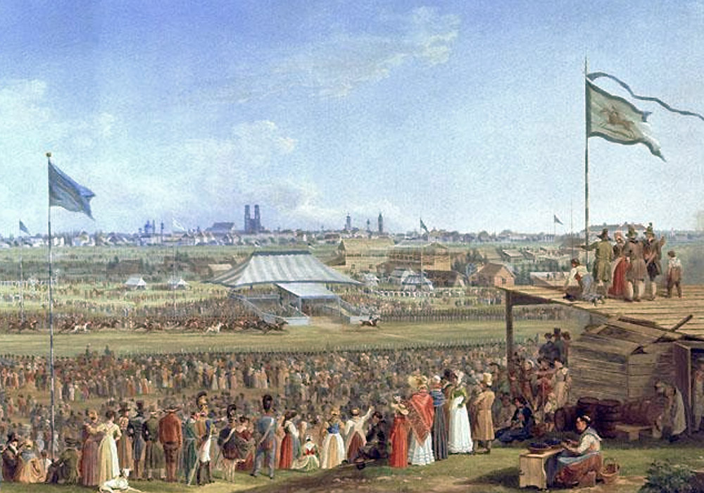 Heinrich Adam, 1823, "La course de chevaux à l'Oktoberfest de Munich".