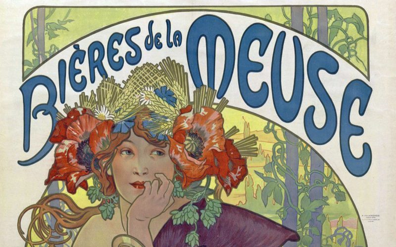 Bières de la Meuse, Alphonse Mucha, 1897. Source gallica.bnf.fr / BnF.
