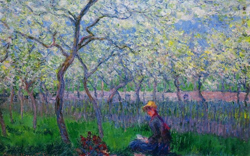 Claude Monet, 1886, "Un verger au printemps". Collection particulière.